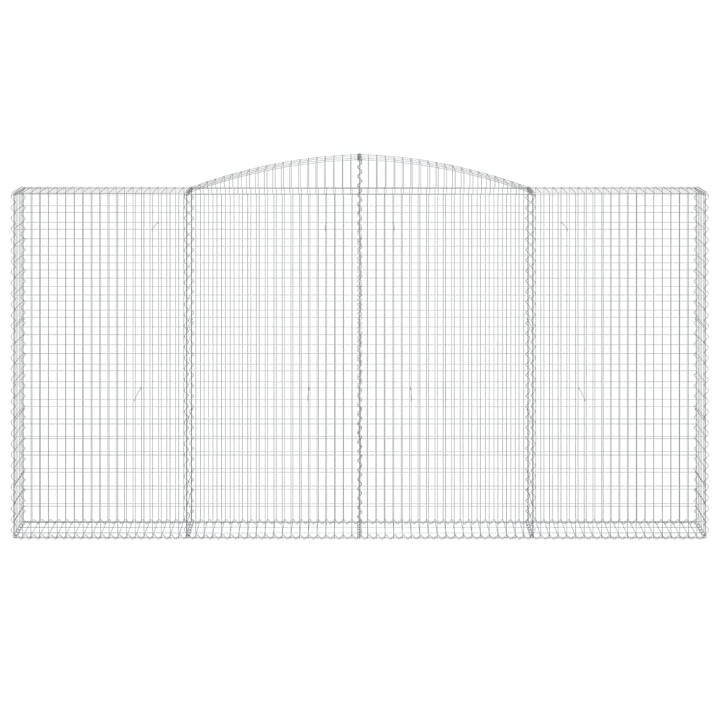 Cestas de gaviones 10 uds forma de arco hierro 400x30x200/220cm V5229 Vetonek