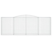 Cestas gaviones 8 uds forma de arco hierro 400x50x140/160 cm v6110 - Vetonek