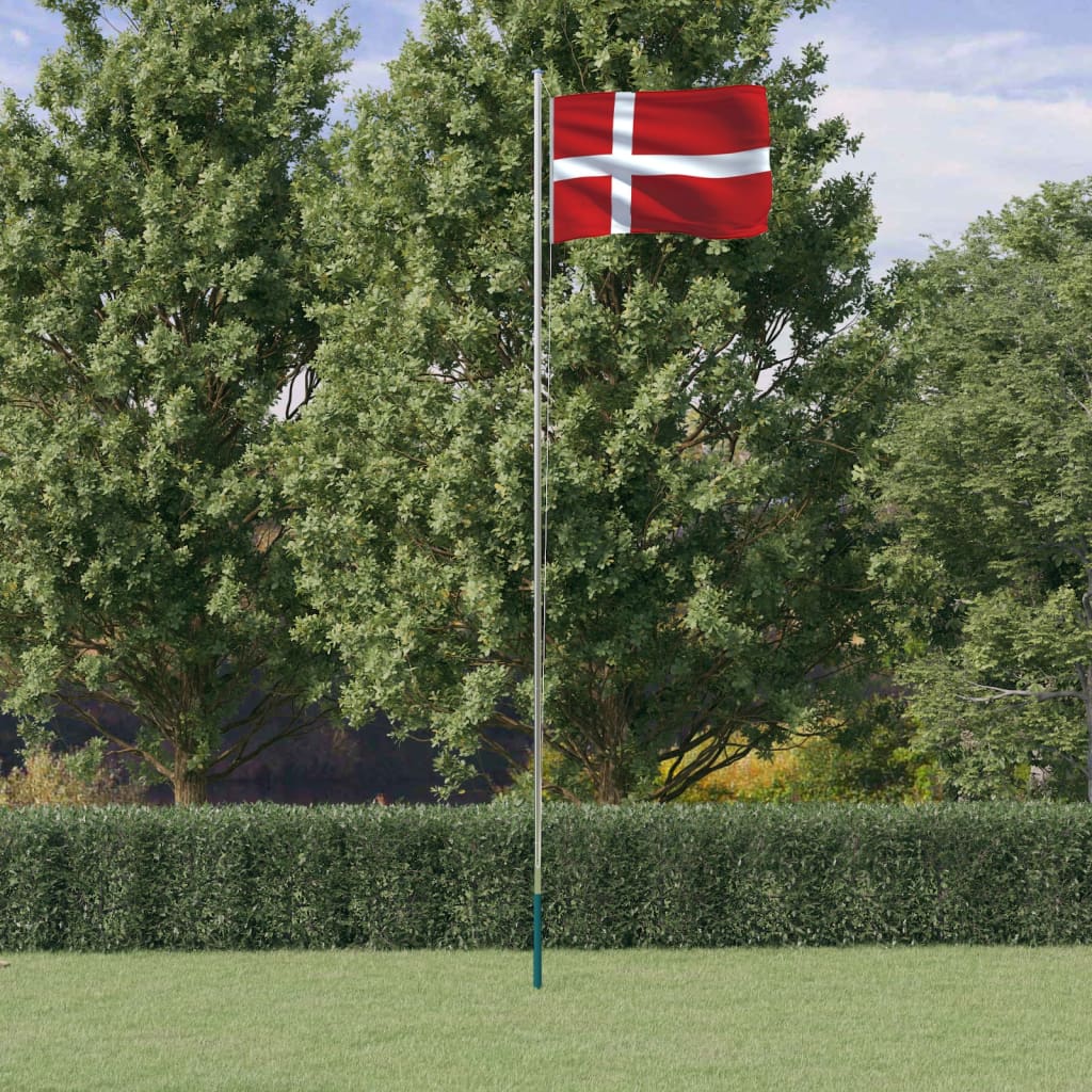 Vetonek Mástil y bandera de Dinamarca aluminio 6,23 m