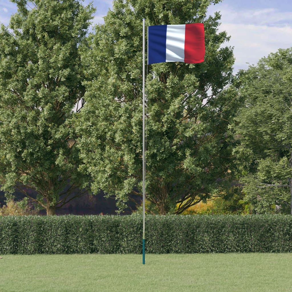 Vetonek Mástil y bandera de Francia aluminio 6,23 m