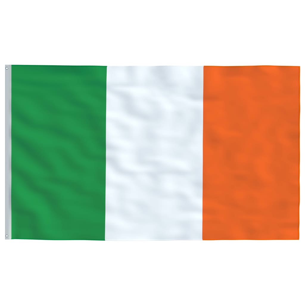 Mástil y bandera de Irlanda aluminio 6,23 m vidaXL