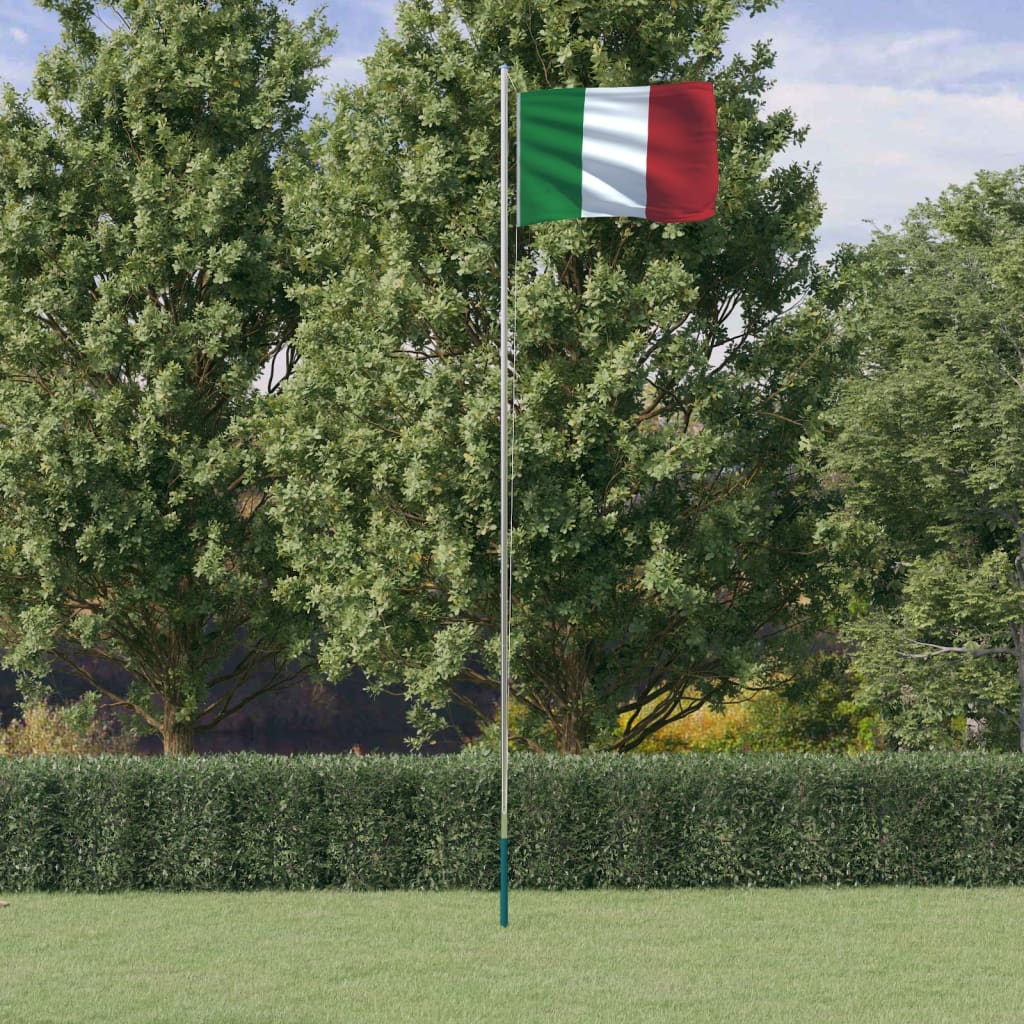 Vetonek Mástil y bandera de Italia aluminio 6,23 m