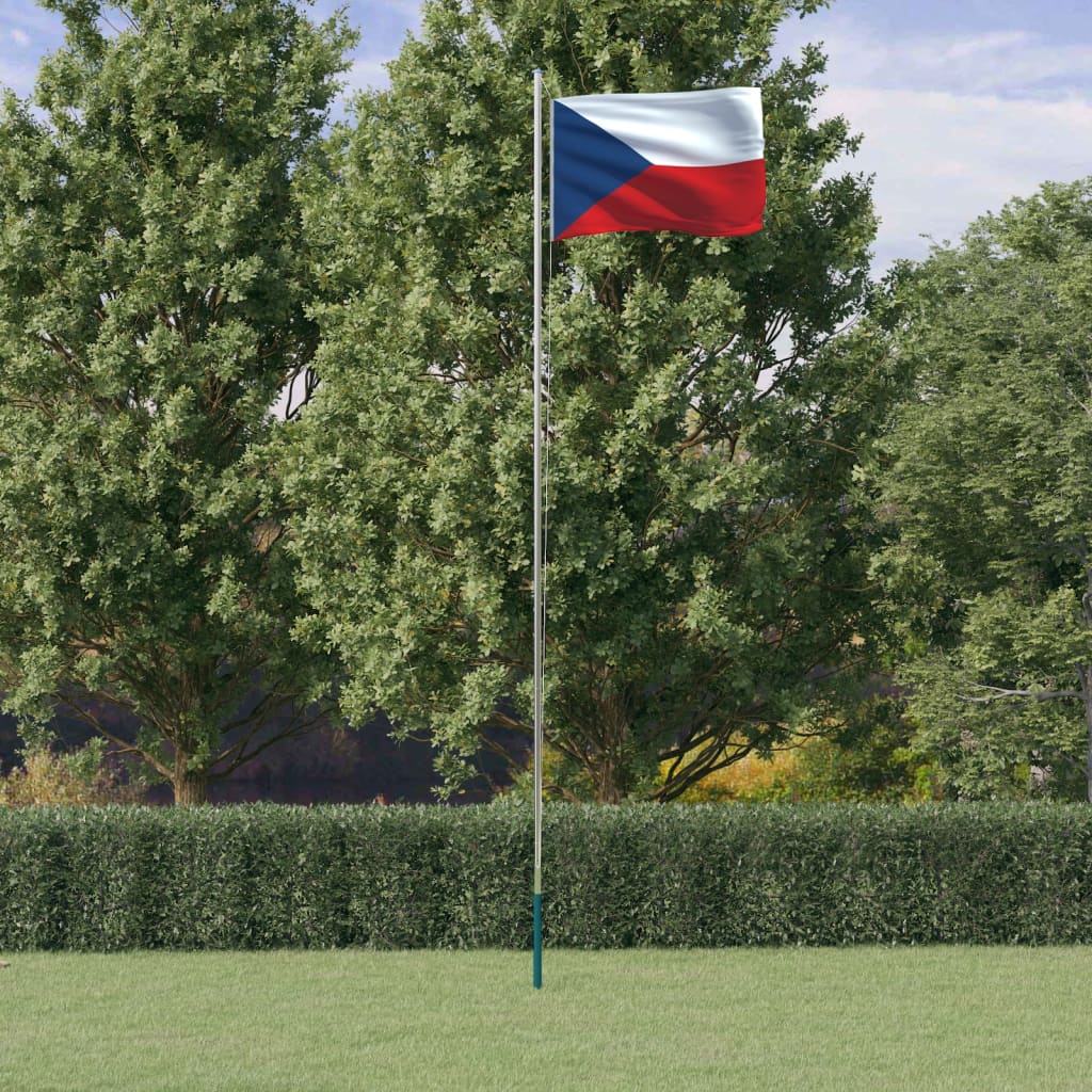 Vetonek Mástil y bandera de República Checa aluminio 6,23 m