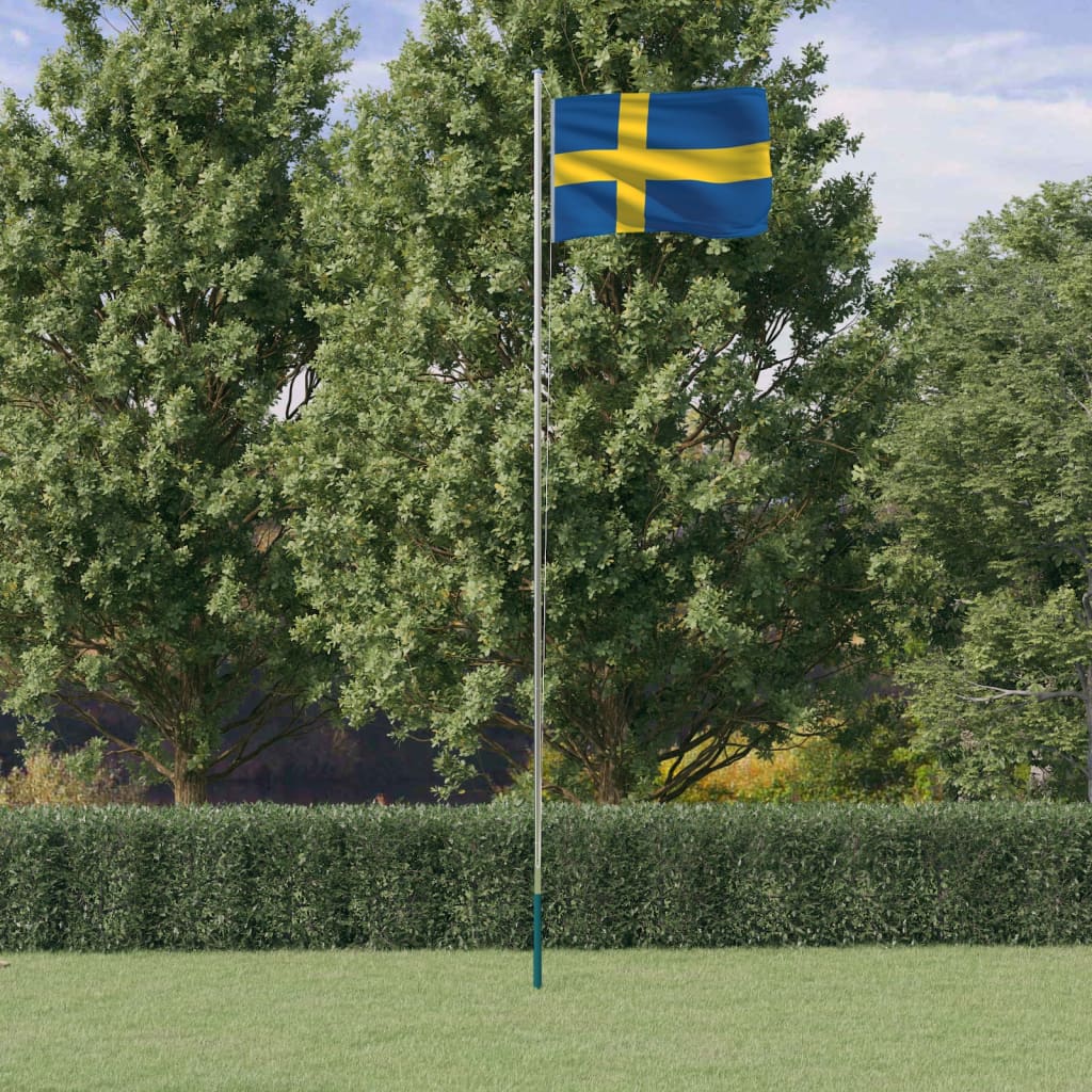 Vetonek Mástil y bandera de Suecia aluminio 6,23 m