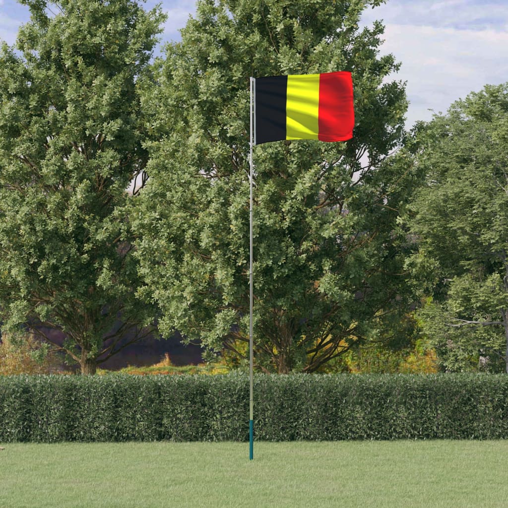 Vetonek Mástil y bandera de Bélgica aluminio 5,55 m