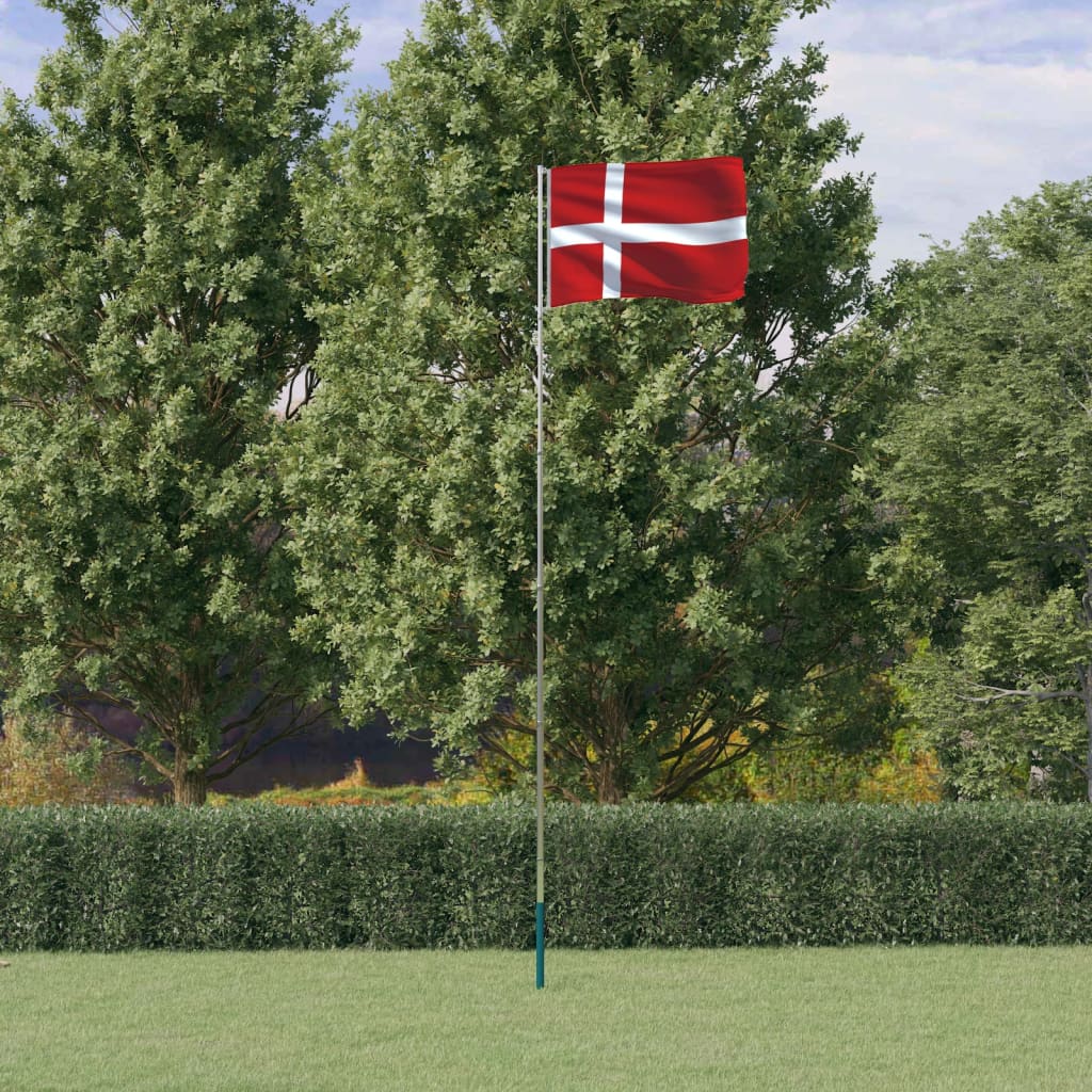 Vetonek Mástil y bandera de Dinamarca aluminio 5,55 m