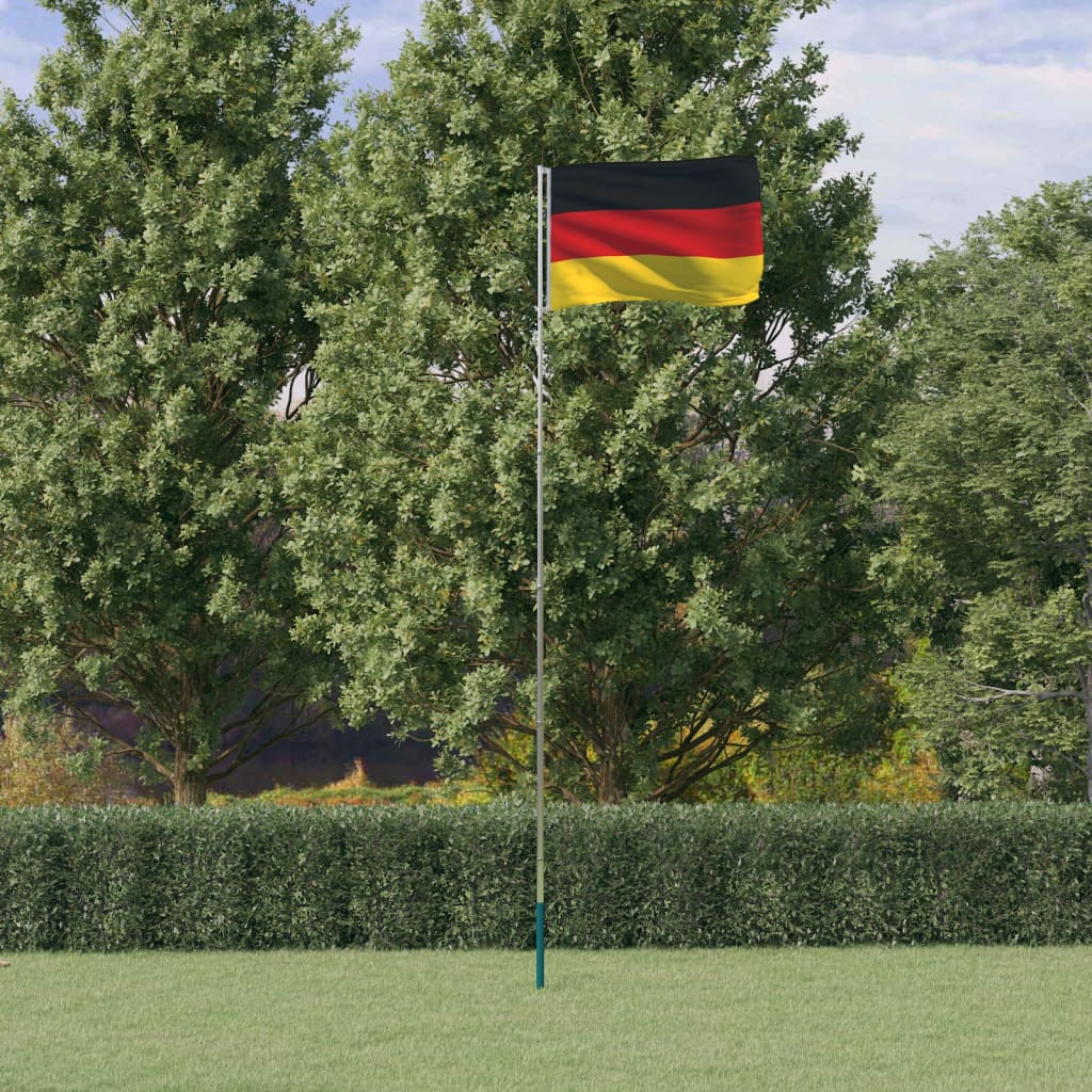 Vetonek Mástil y bandera de Alemania aluminio 5,55 m