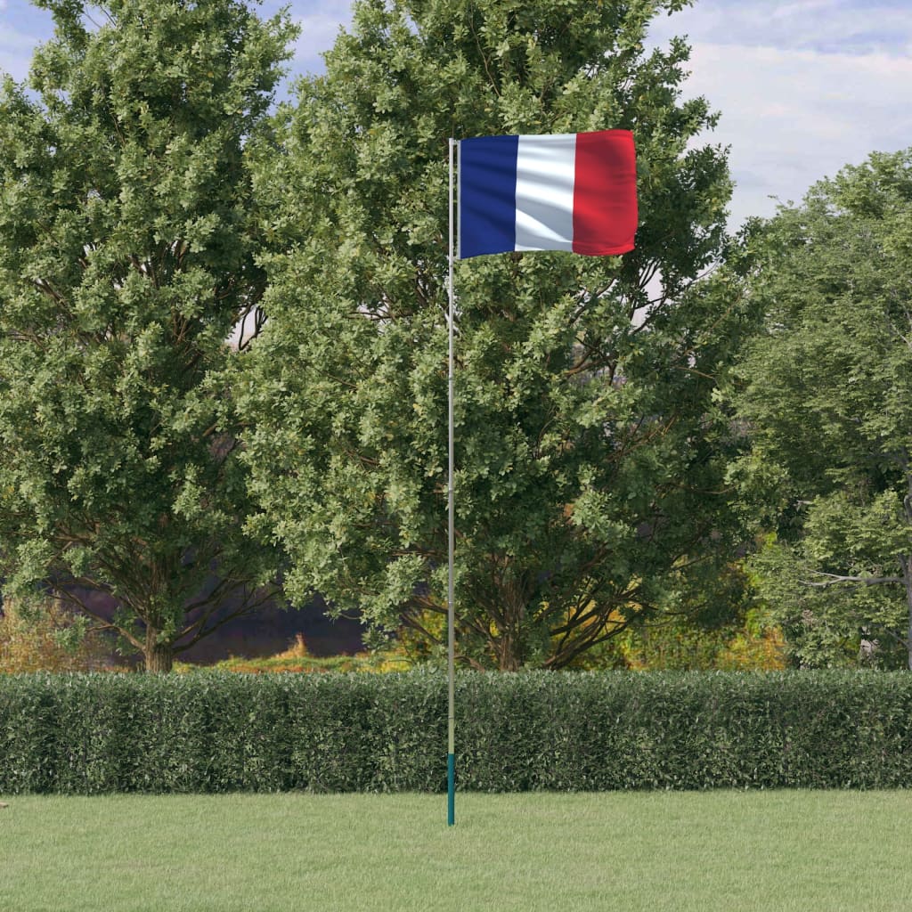 Vetonek Mástil y bandera de Francia aluminio 5,55 m