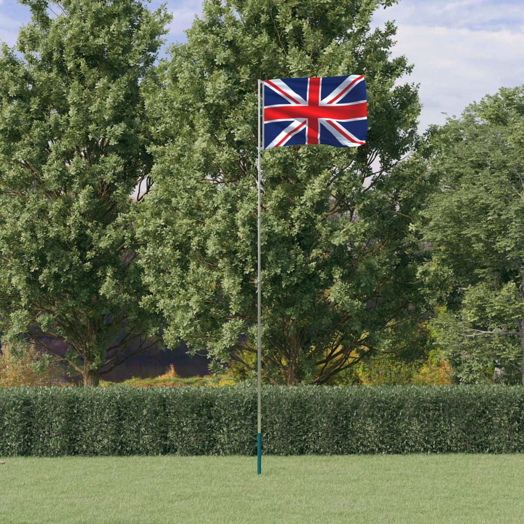 Vetonek Mástil y bandera de Reino Unido aluminio 5,55 m