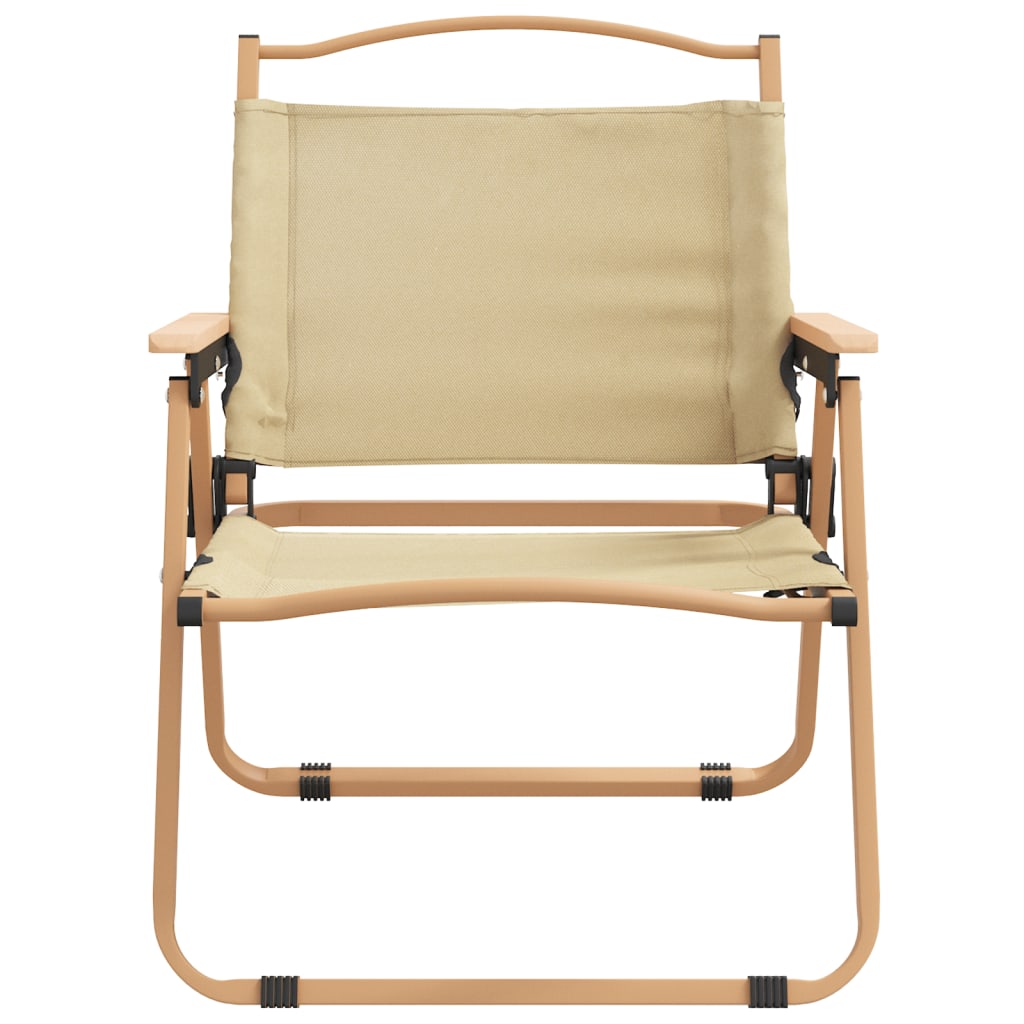 Sillas de camping 2 uds tela Oxford beige 54x43x59 cm vidaXL