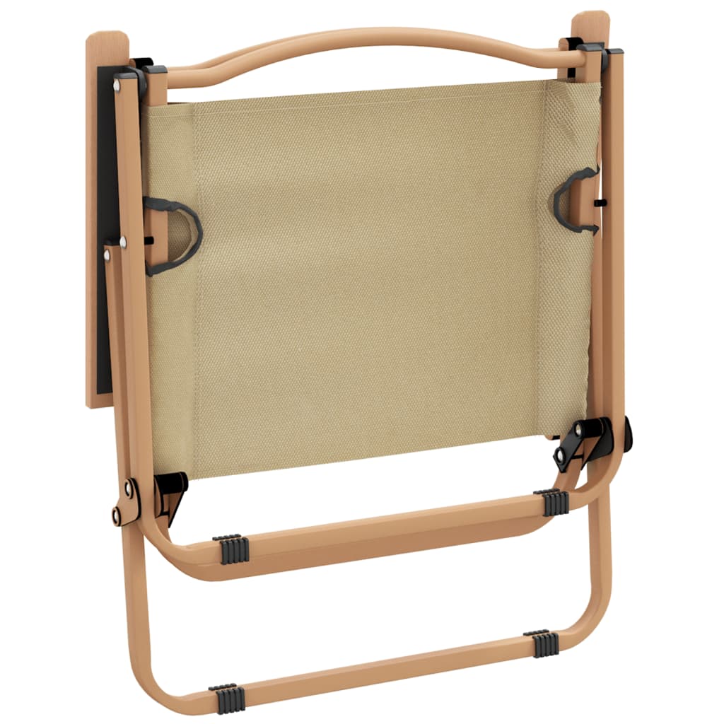 Sillas de camping 2 uds tela Oxford beige 54x43x59 cm vidaXL