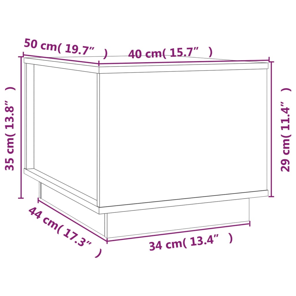 Pino Massivholz Center Tabelle 40x50x35 cm