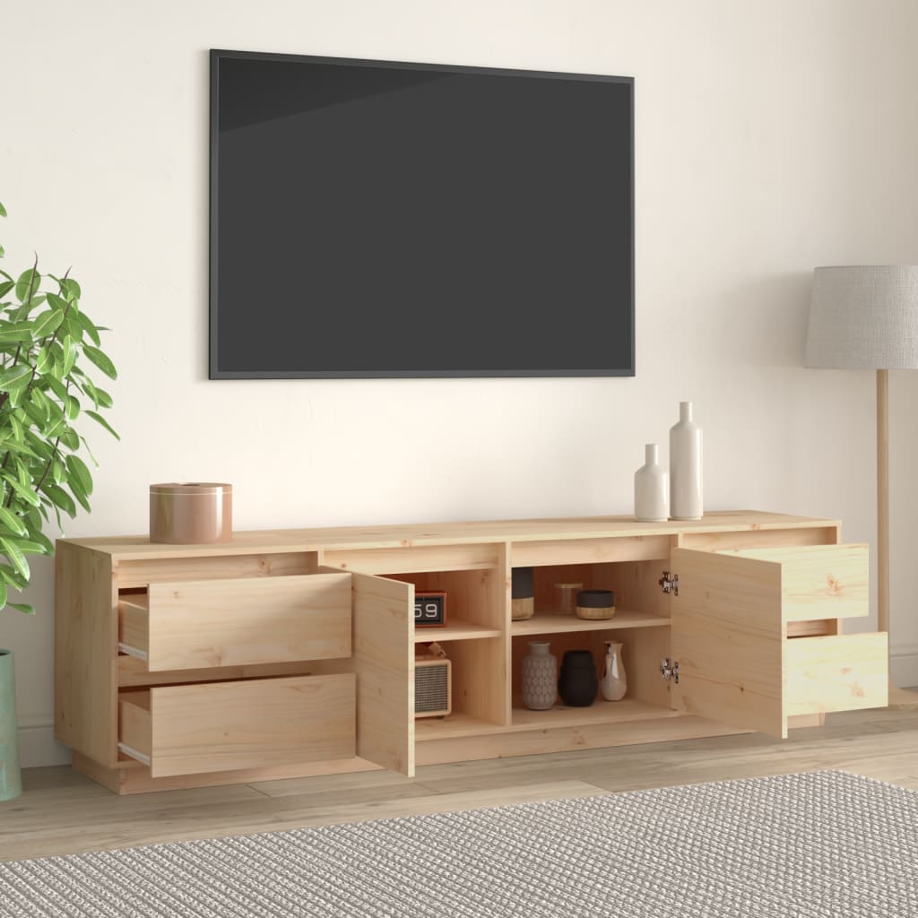 Mueble de TV de madera maciza de pino 176x37x47,5 cm vidaXL