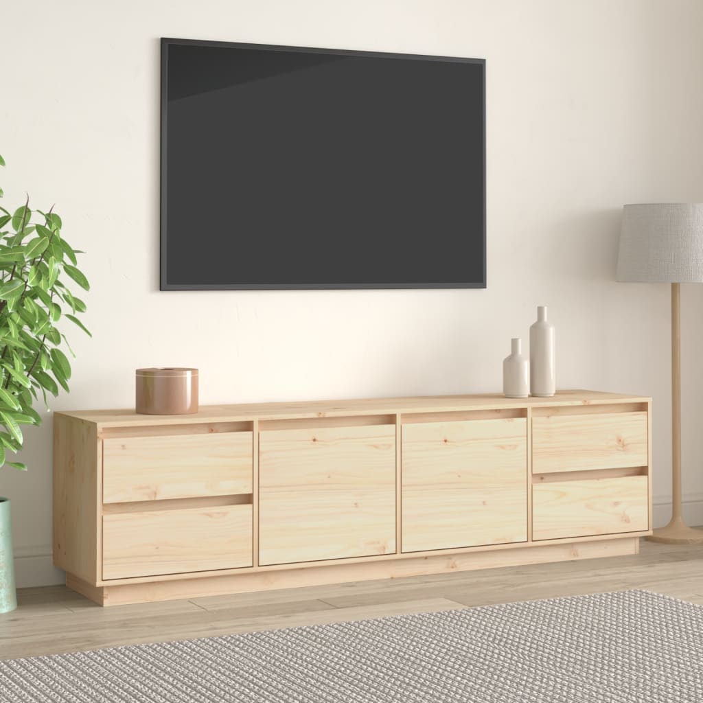 Vetonek Mueble de TV de madera maciza de pino 176x37x47,5 cm