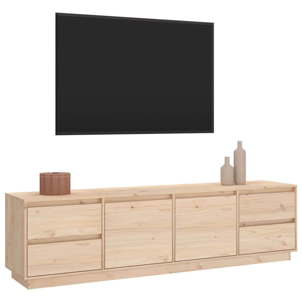 Mueble de TV de madera maciza de pino 176x37x47,5 cm vidaXL