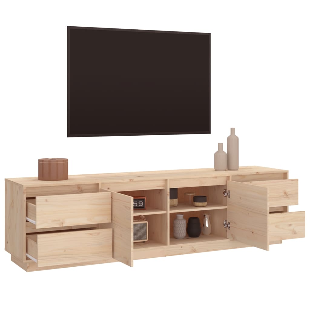 Mueble de TV de madera maciza de pino 176x37x47,5 cm vidaXL