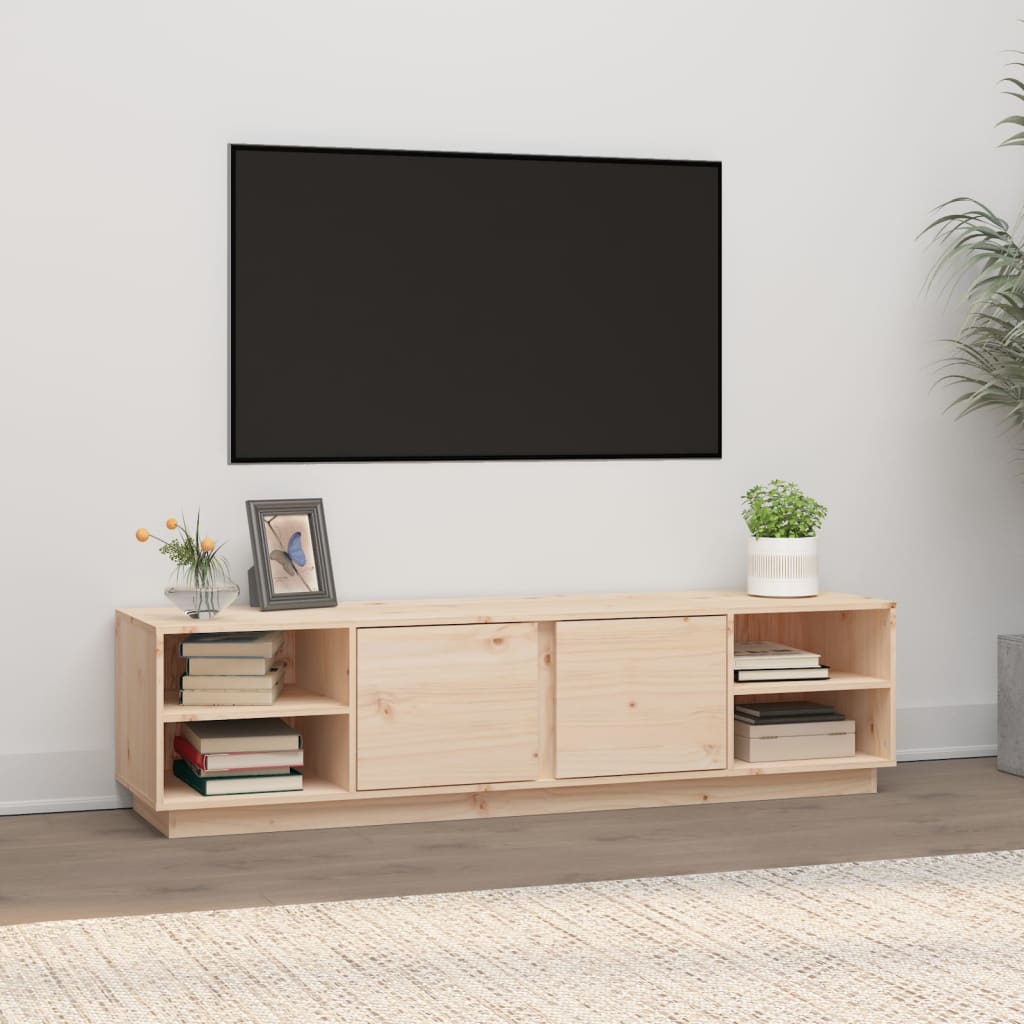 Vetonek Mueble de TV de madera maciza de pino 156x40x40 cm