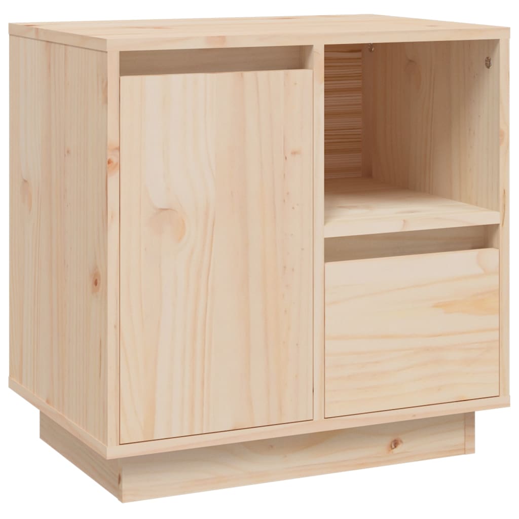 Mesita de noche madera maciza de pino 50x34x50 cm - Vetonek