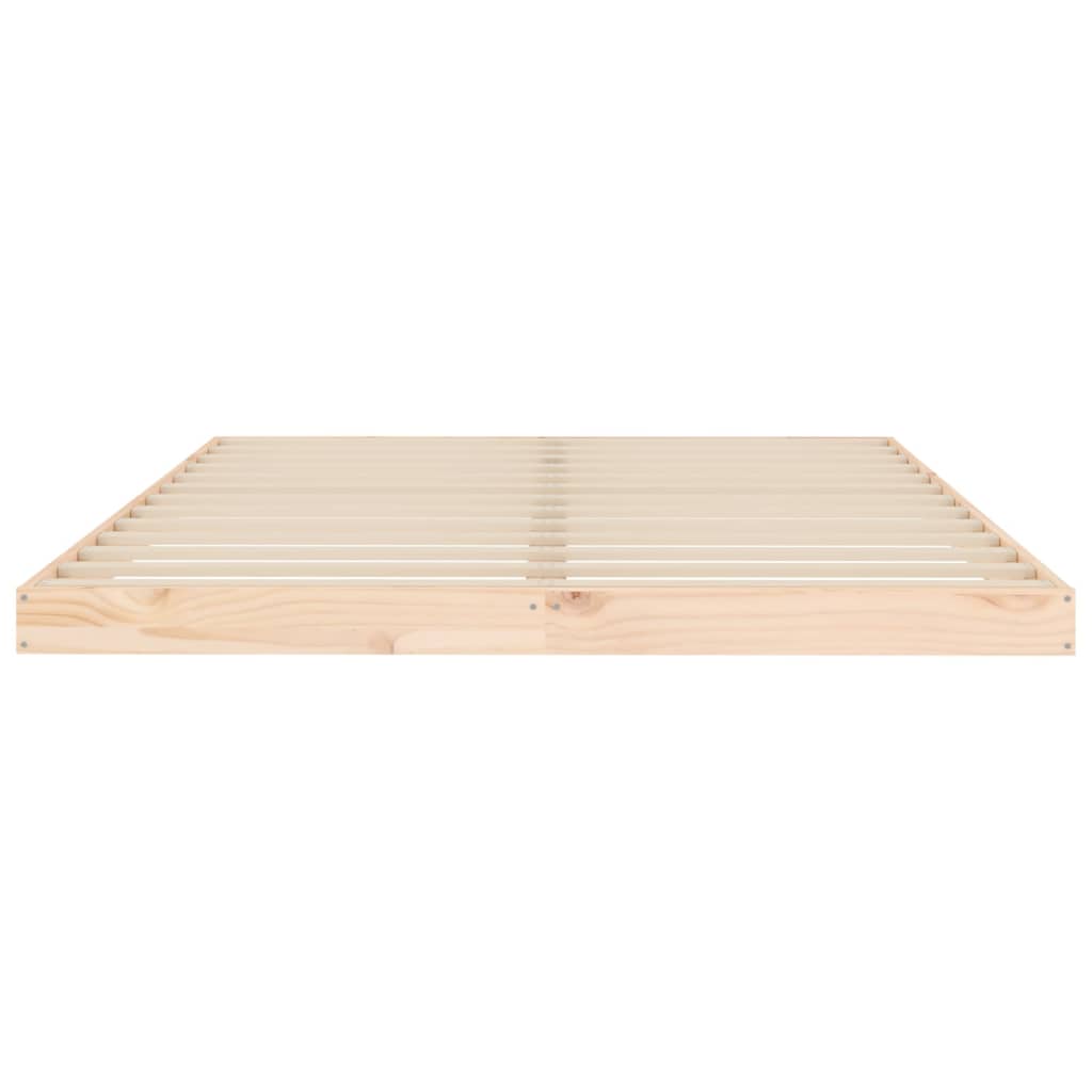 Estructura de cama sin colchón madera de pino blanca 140x200 cm vidaXL