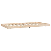 Estructura de cama sin colchón madera maciza de pino 90x200 cm - Vetonek