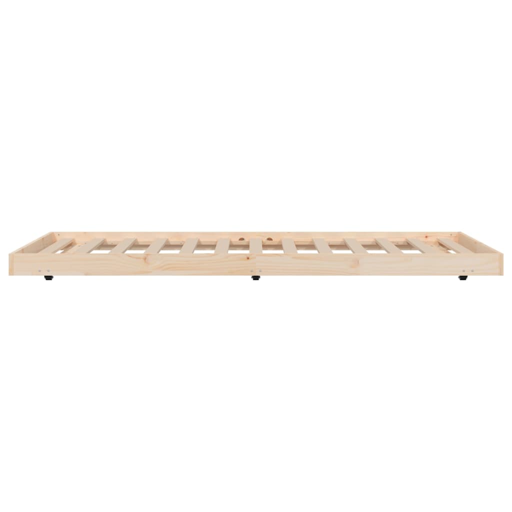 Estructura de cama sin colchón madera maciza de pino 90x200 cm - Vetonek