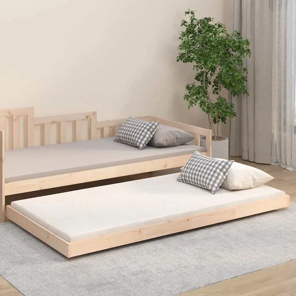 Vetonek Estructura de cama sin colchón madera maciza de pino 80x200 cm