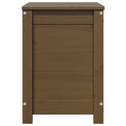 Caixa de arrumação em madeira maciça de pinho castanho mel 60x32x45,5 cm - Vetonek