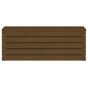 Caixa de armazenamento em madeira maciça de pinho castanho mel 89x36,5x33 cm v1474 - Vetonek