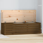 Caixa de armazenamento em madeira maciça de pinho marrom mel 109x36,5x33 cm v1528 Vetonek