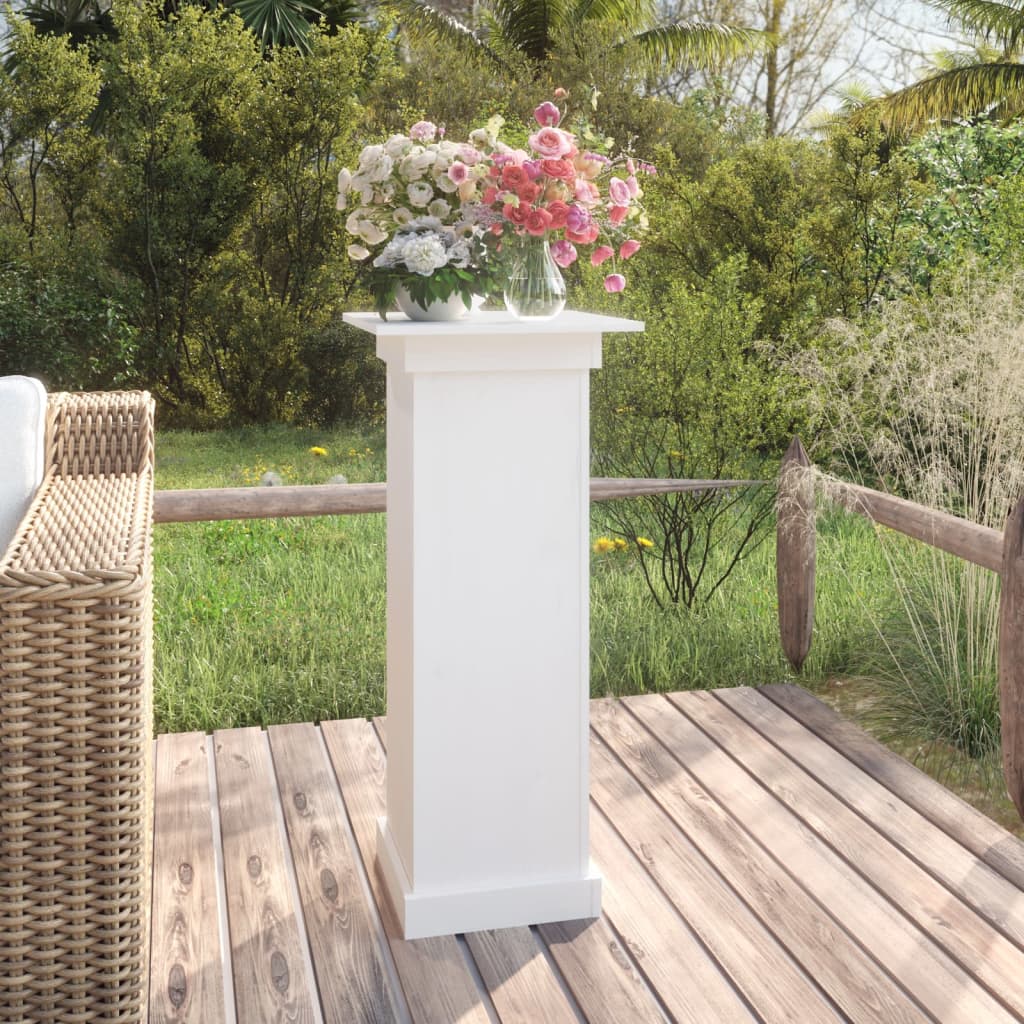 Vetonek Soporte para plantas madera maciza de pino blanco 40x40x90 cm