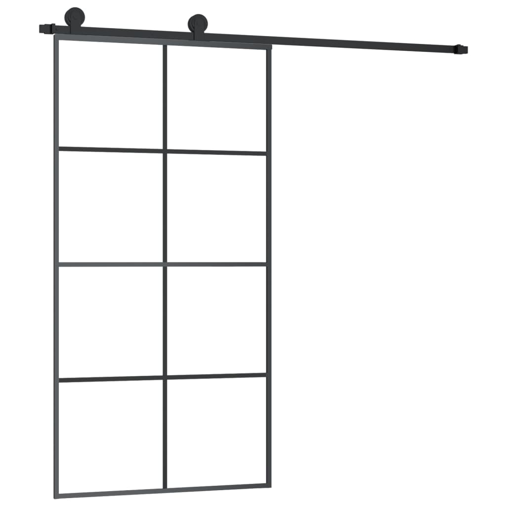 Sliding door hardware set, ESG glass, aluminum, 102.5x205 cm 