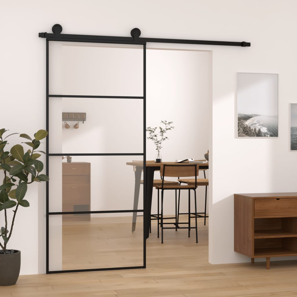 Sliding Door ESG Glass Aluminum 90x205 cm 
