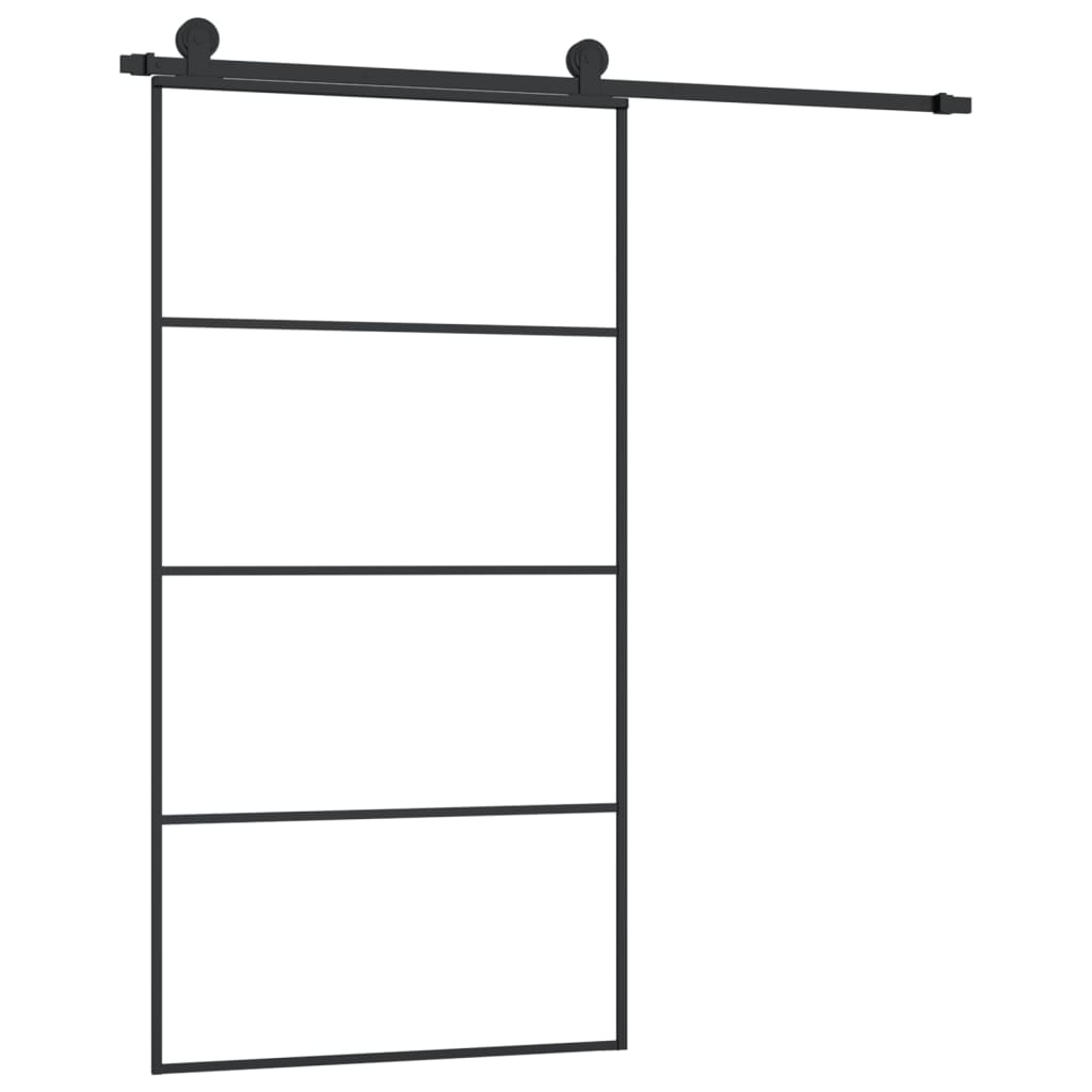 Sliding door hardware set for ESG glass aluminum 102.5x205 cm 