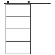 Puerta corredera set herrajes vidrio esg aluminio 102,5x205 cm v8282 - Vetonek