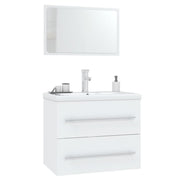 Vetonek Conjunto de muebles de baño 3 piezas blanco