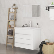 Conjunto de muebles de baño 3 piezas blanco v9838 Vetonek
