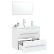 Conjunto de muebles de baño 3 piezas blanco brillante v9876 - Vetonek