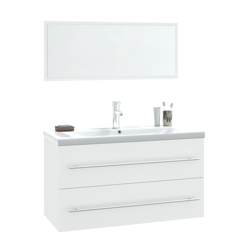 Conjunto de muebles de baño 3 piezas blanco V9968 Vetonek