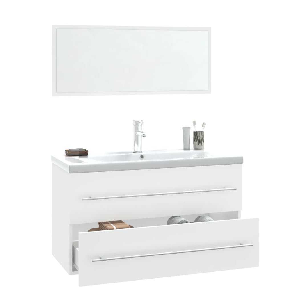 Conjunto de muebles de baño 3 piezas blanco V9968 Vetonek