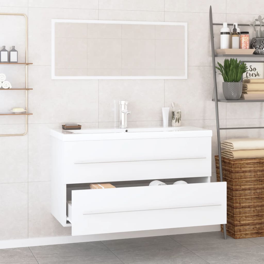 Conjunto de muebles de baño 3 piezas blanco V9968 Vetonek