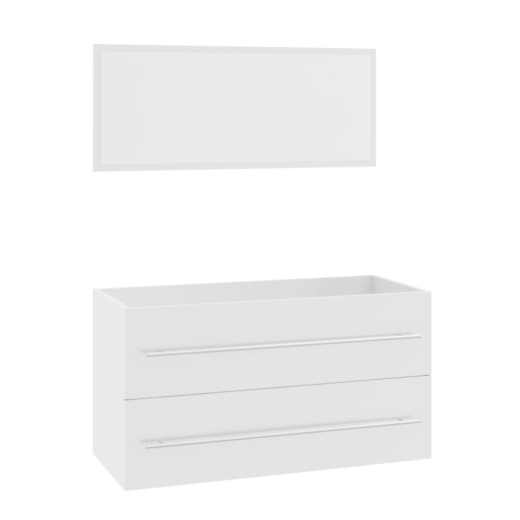 Conjunto de muebles de baño 3 piezas blanco brillante V0001 Vetonek