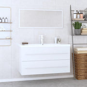 Conjunto de muebles de baño 3 piezas blanco brillante V0001 Vetonek