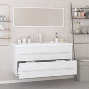 Conjunto de muebles de baño madera contrachapada blanco v0018 - Vetonek