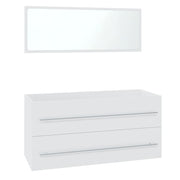 Conjunto de muebles de baño madera contrachapada blanco v0018 - Vetonek