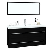 Conjunto de muebles de baño madera contrachapada negro V0025 Vetonek