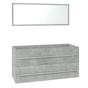 Conjunto de muebles de baño madera contrachapada gris hormigón V0049 Vetonek