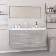 Conjunto de muebles de baño madera contrachapada gris hormigón V0049 Vetonek