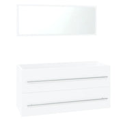 Conjunto de muebles de baño madera contrachapada blanco brillo v0056 - Vetonek