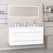 Conjunto de muebles de baño madera contrachapada blanco brillo v0056 Vetonek