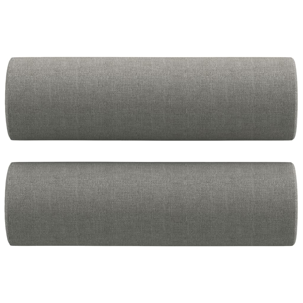 Sofá 2 plazas con almohadas y cojines tela gris oscuro 140 cm vidaXL